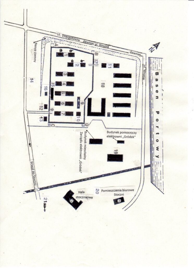 Plan filii obozu koncentracyjnego Stutthof w Gdyni