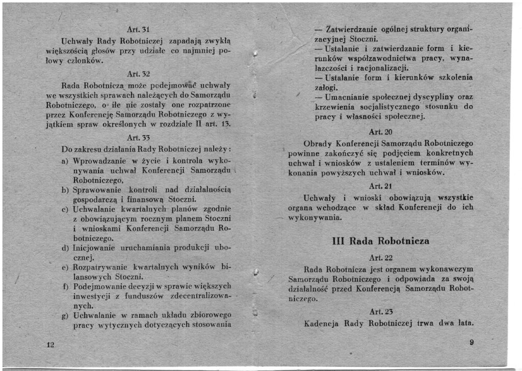 Regulamin Samorządu Robotniczego