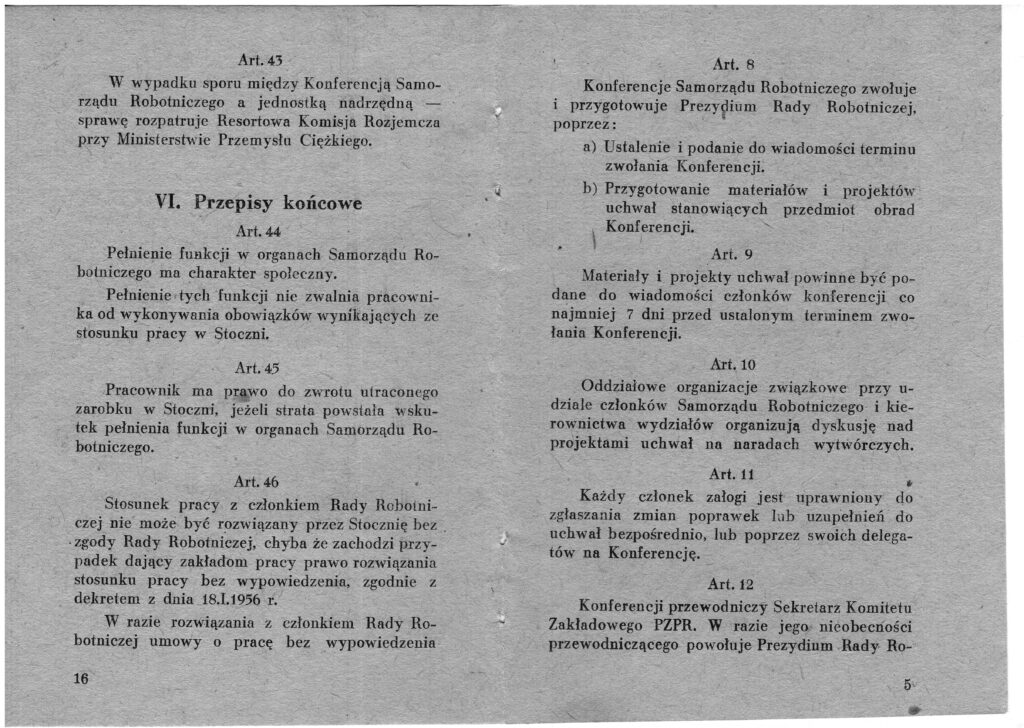 Regulamin Samorządu Robotniczego
