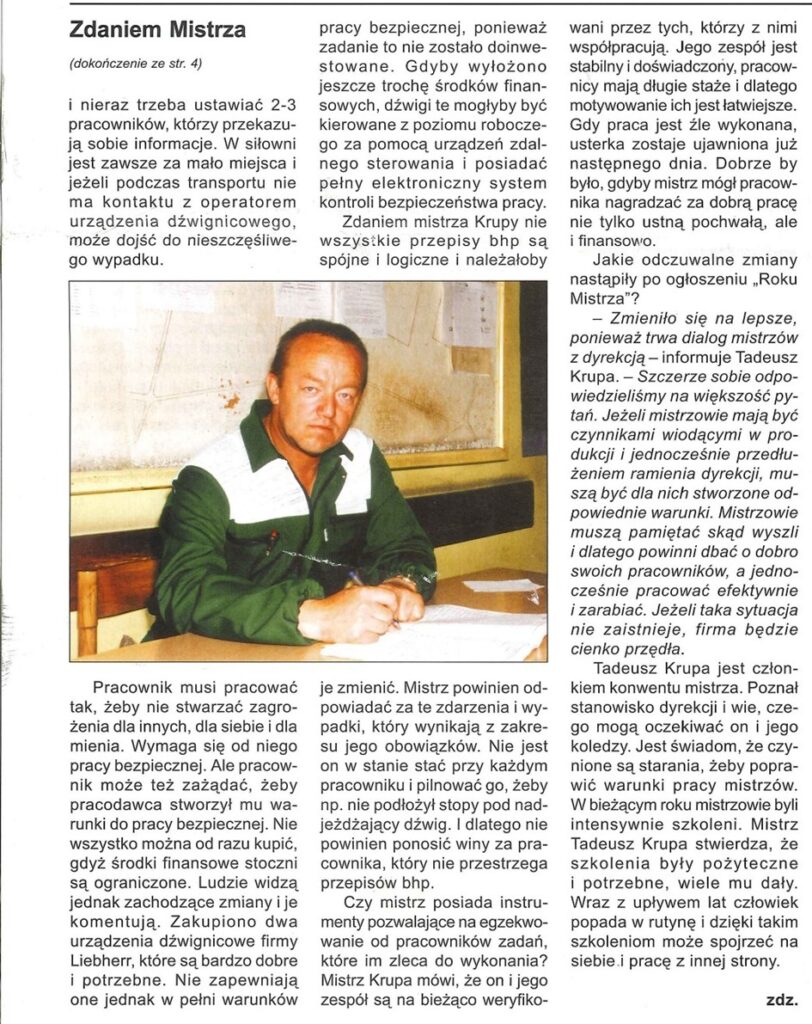 Wiadomości Stoczniowe 22.11.1999 r. - Klub Mistrza