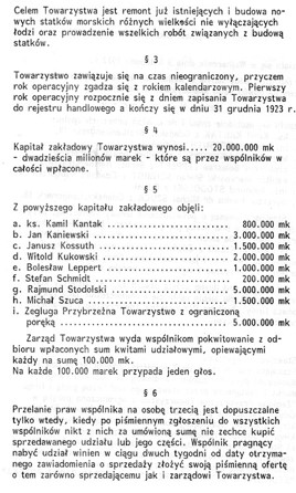 Akt notarialny powstania Stoczni w Gdyni