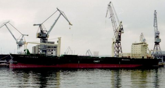 Year 		 : 1996 
name   	: CMBT ENCOUNTER
Type series 	:  Container vessel 1100 TEU – 8125/6
General Designer : 	mgr inż. Wojciech Żychski
mgr inż. Kazimierz Łapiński.